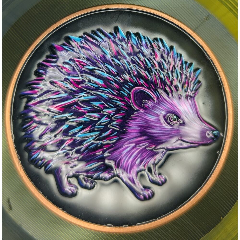 5 oz .999 Fine Copper Round Hedgehog Limited Edition 2804/5000 Estate Find